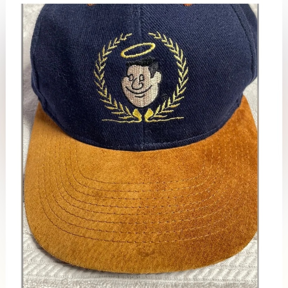 Vintage Y2K Rare Otto 2000's embroidered Sam's RV Park hat Genuine leather bill